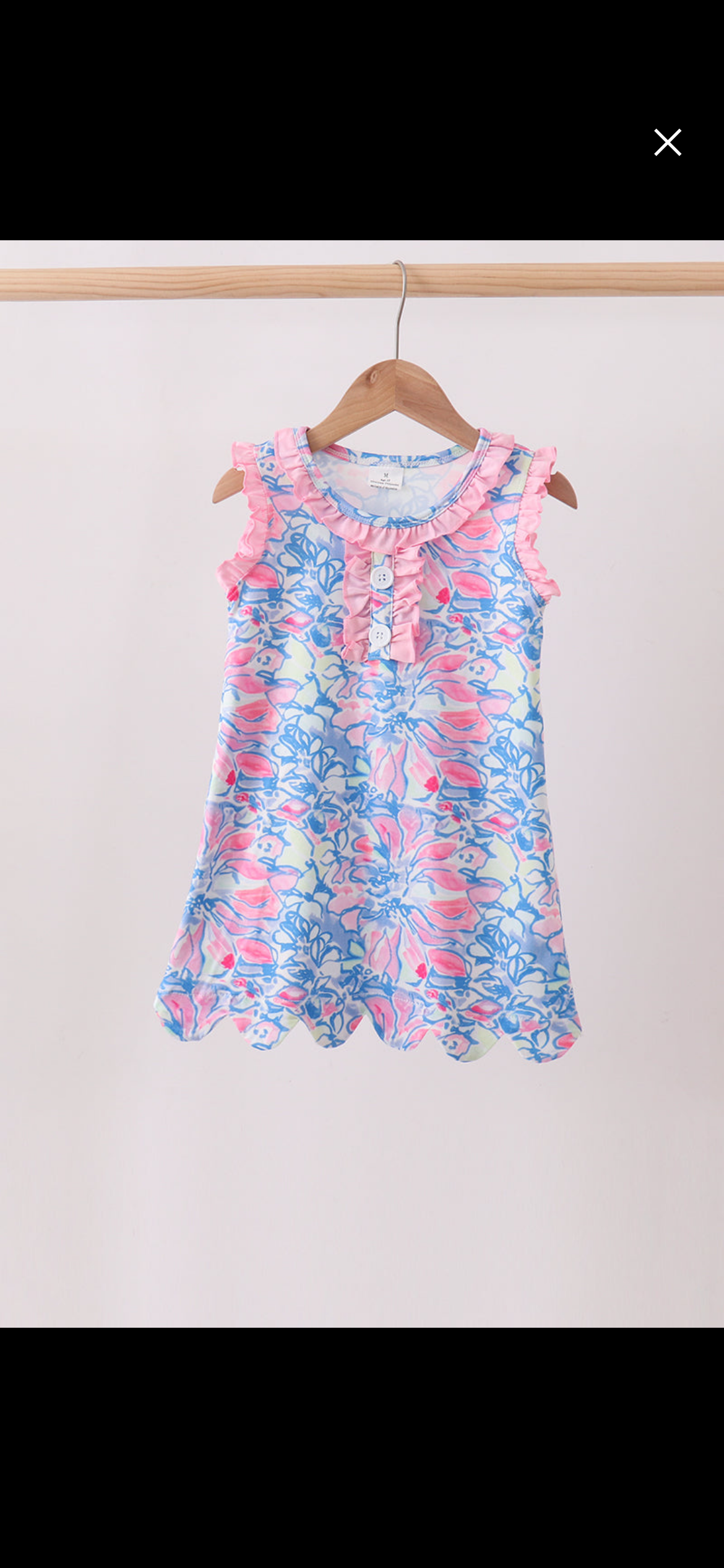 Girls watercolor ruffle dress