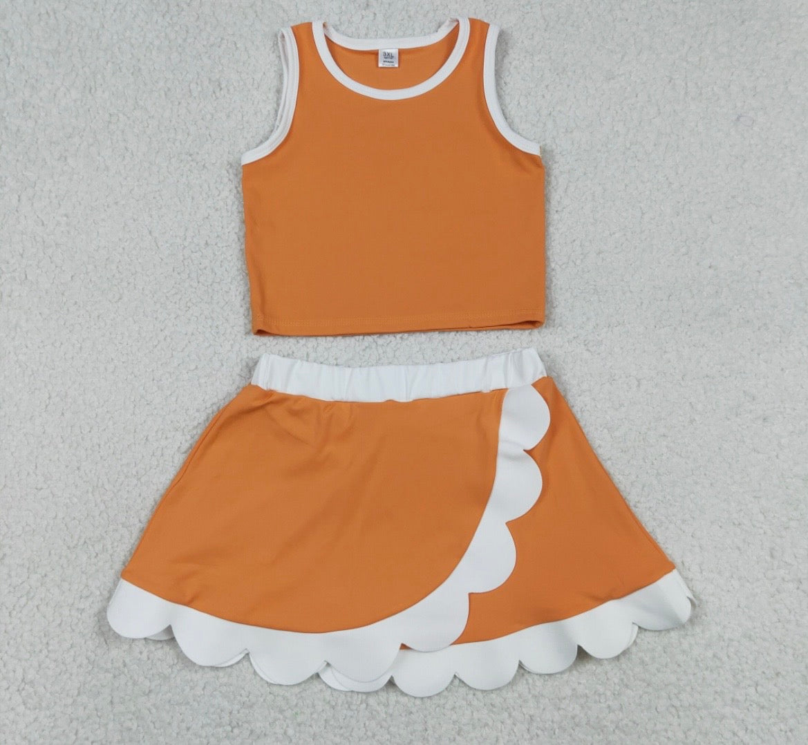 Girls orange athletic set