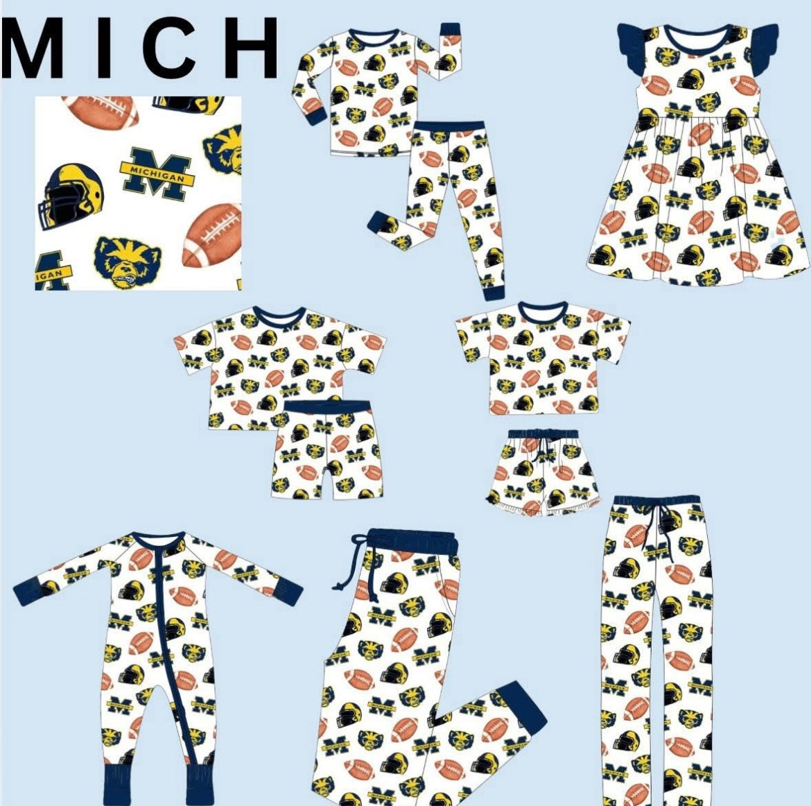 Michigan football bamboo