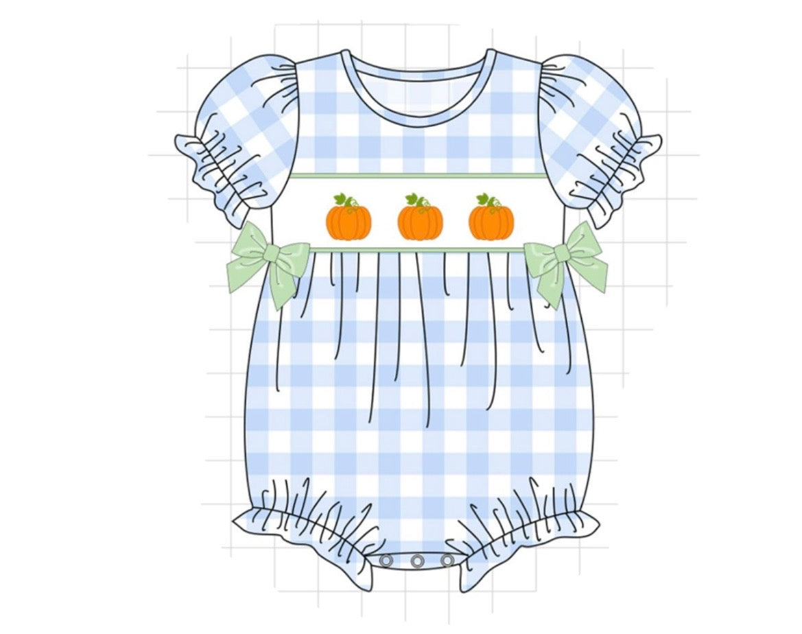 Gingham pumpkin bubble