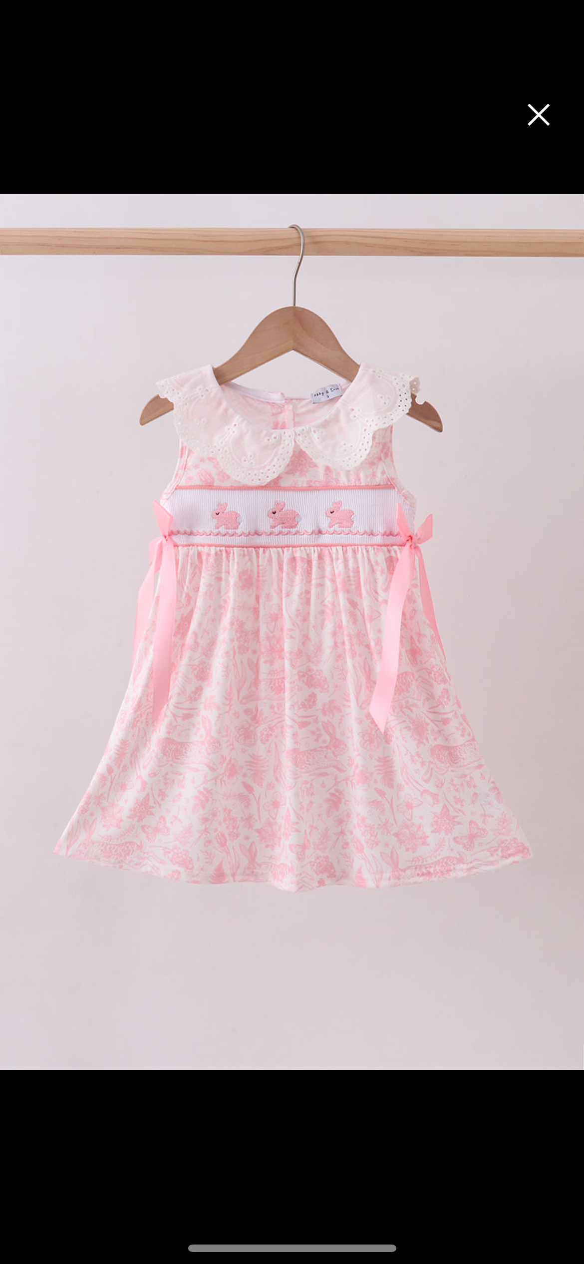 Girls pink bunny dress
