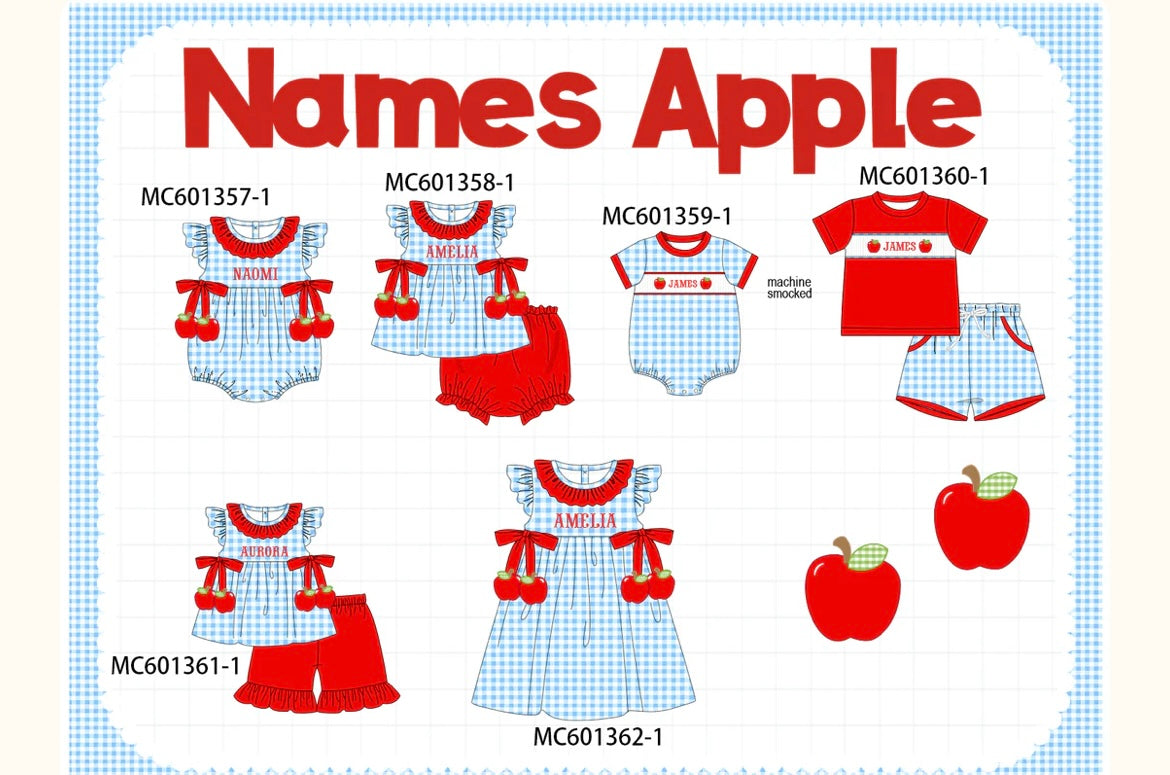 Apple embroidery collection