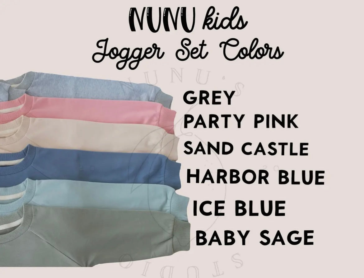Embroidered jogger sets