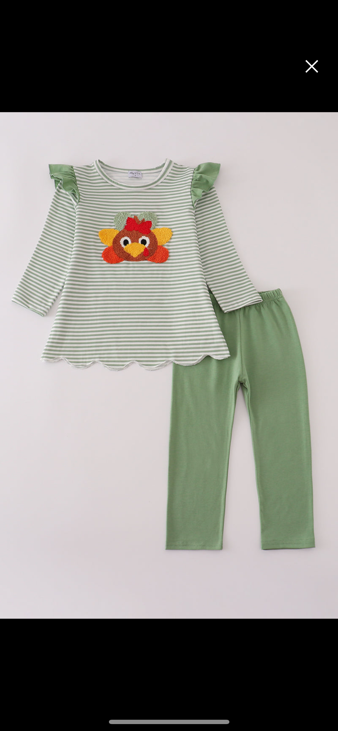 Girls French knot turkey set