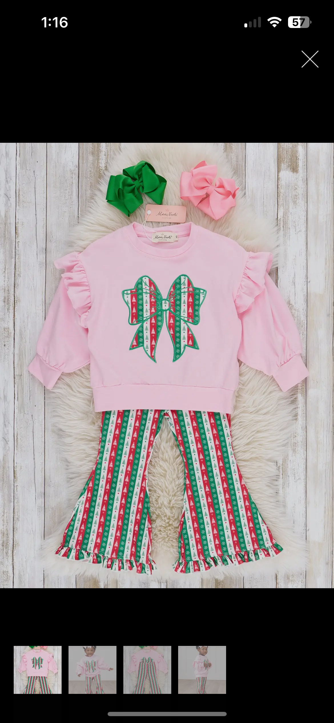 Girls bell bottomed Christmas set