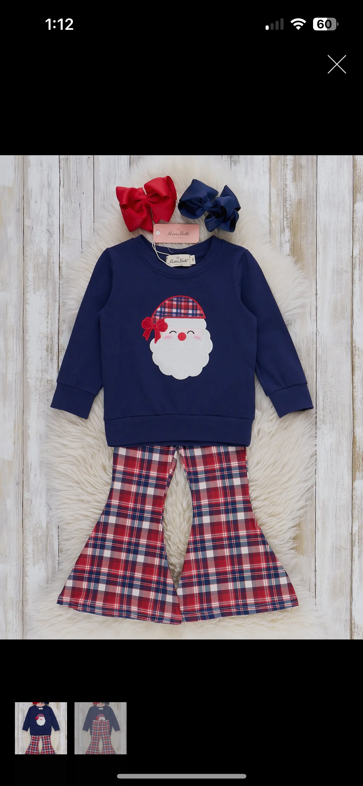 Bell bottoms girls Santa set