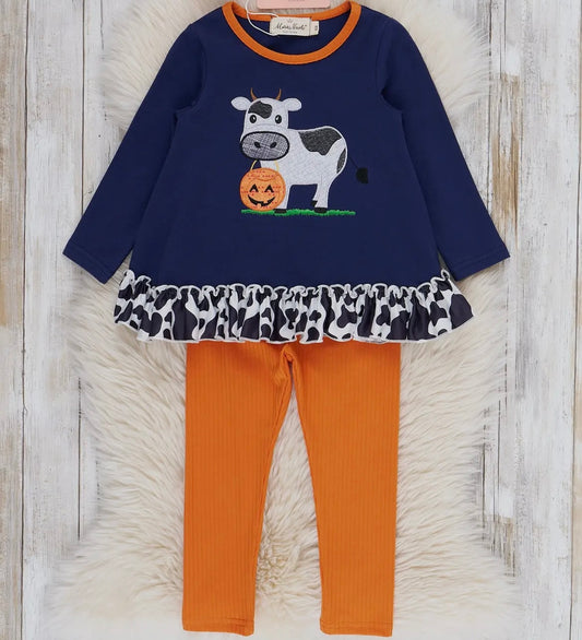 Cow pumpkin girls set