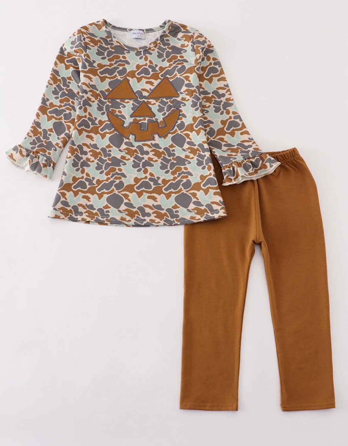 Camo pumpkins girls set