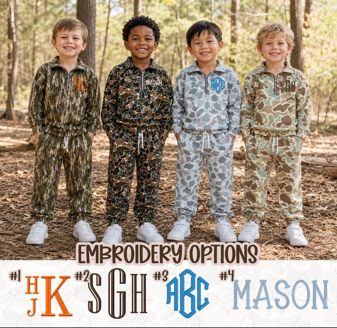 Camo jogger sets