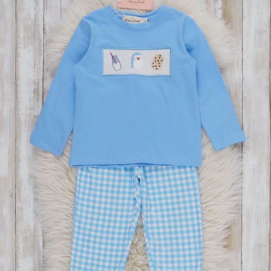 Boys Santa smocked set