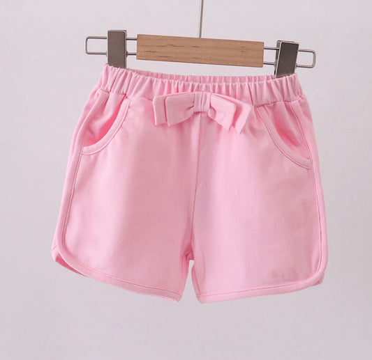 Pink bow shorts