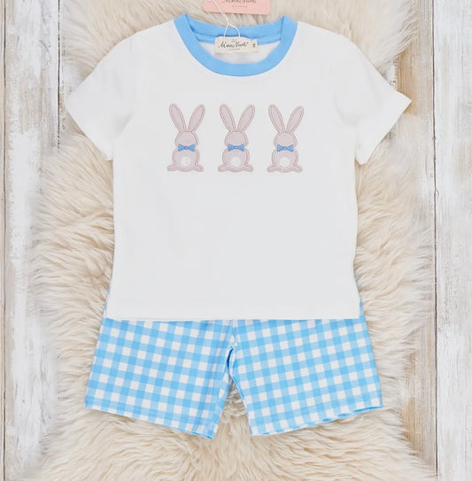 Boys Easter bunny short set