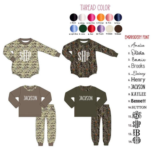 Embroidered camo