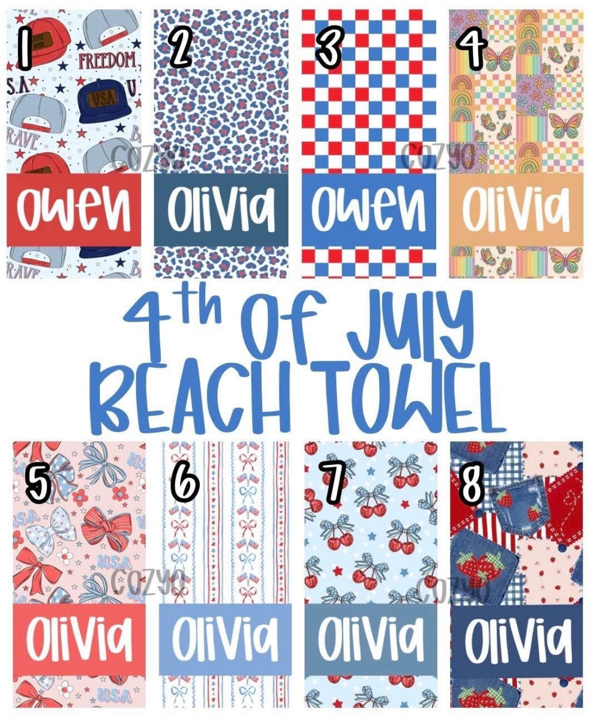 Color block beach towels