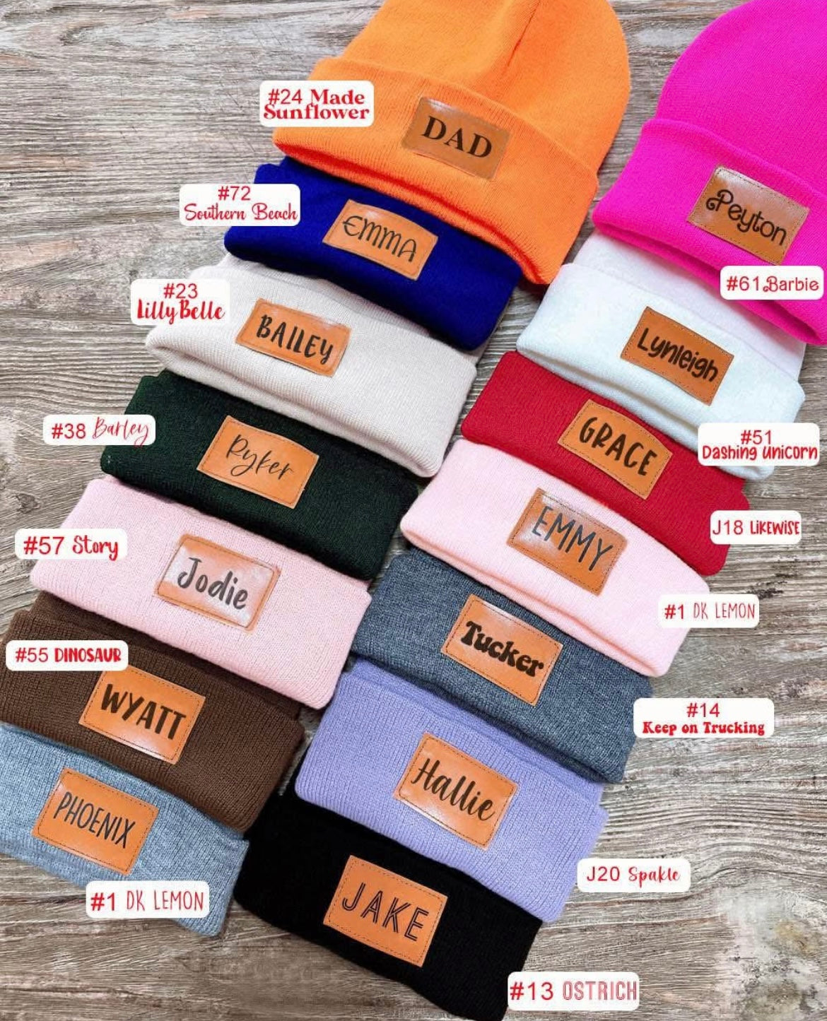 Personalized beanies