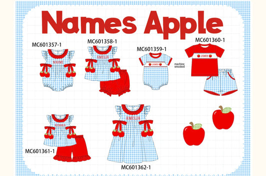 Apple embroidery collection