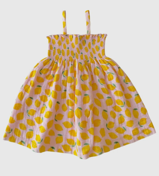 Lemons muslin cloth dress