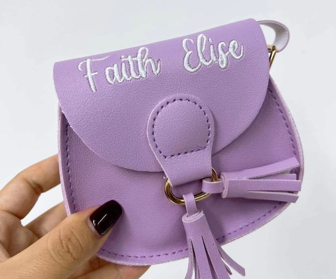 Embroidered toddler purse