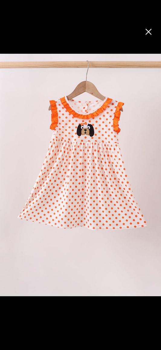 Girls polka dot Smokey dress
