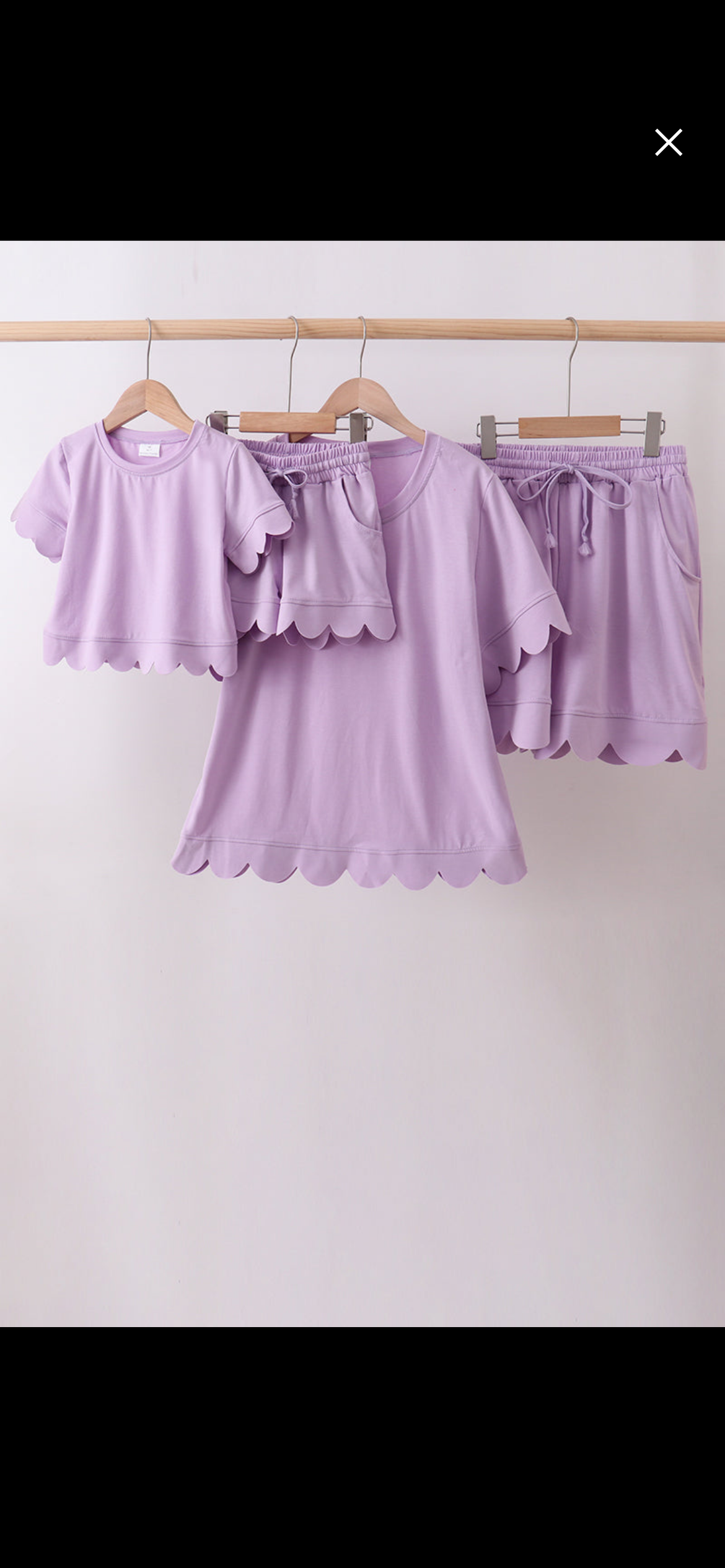 Mama and me scalloped sets
