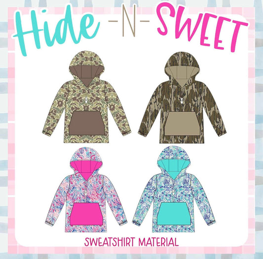 Quarter zip camo sweatshirt
