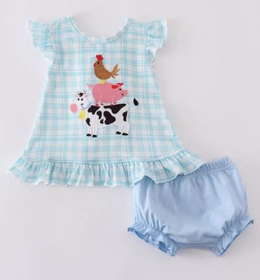 Farm friends bloomer set