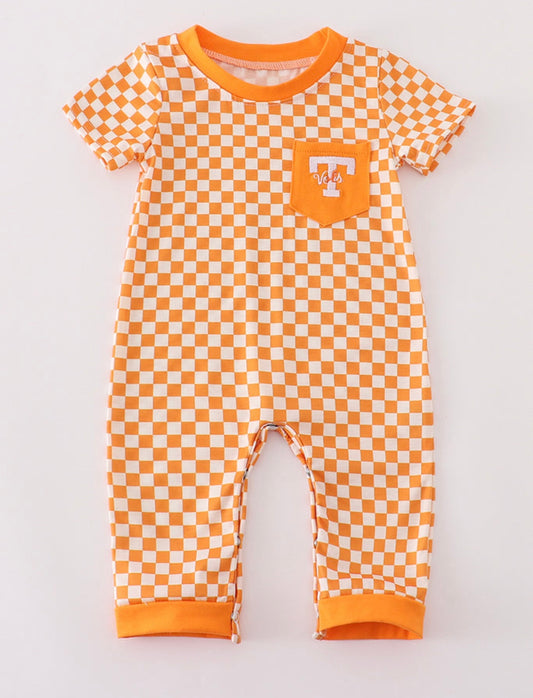 Boys TN checkered romper