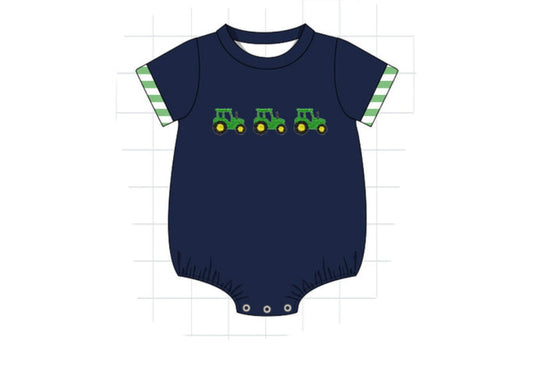 Boy French knot tractor bubble