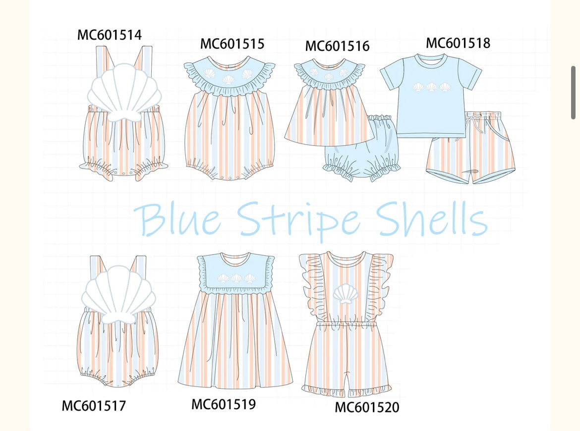 Blue stripe shells collection