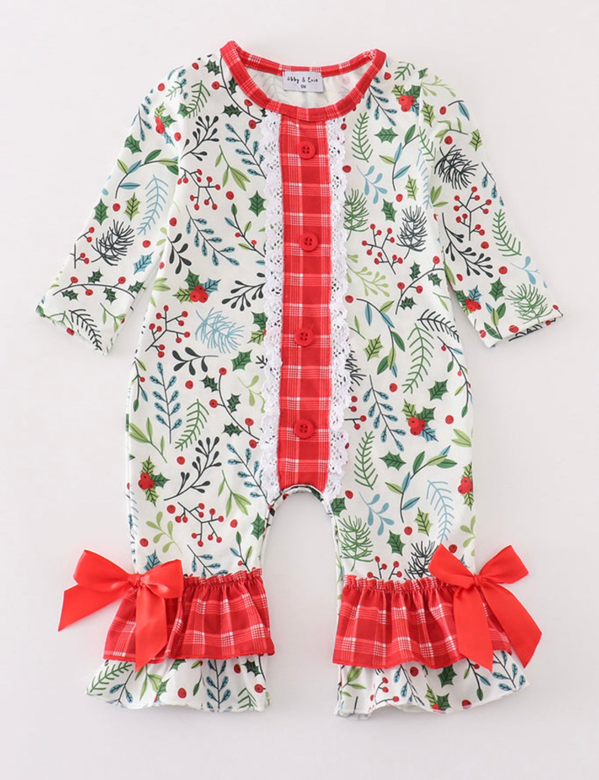 Mistletoe girls romper