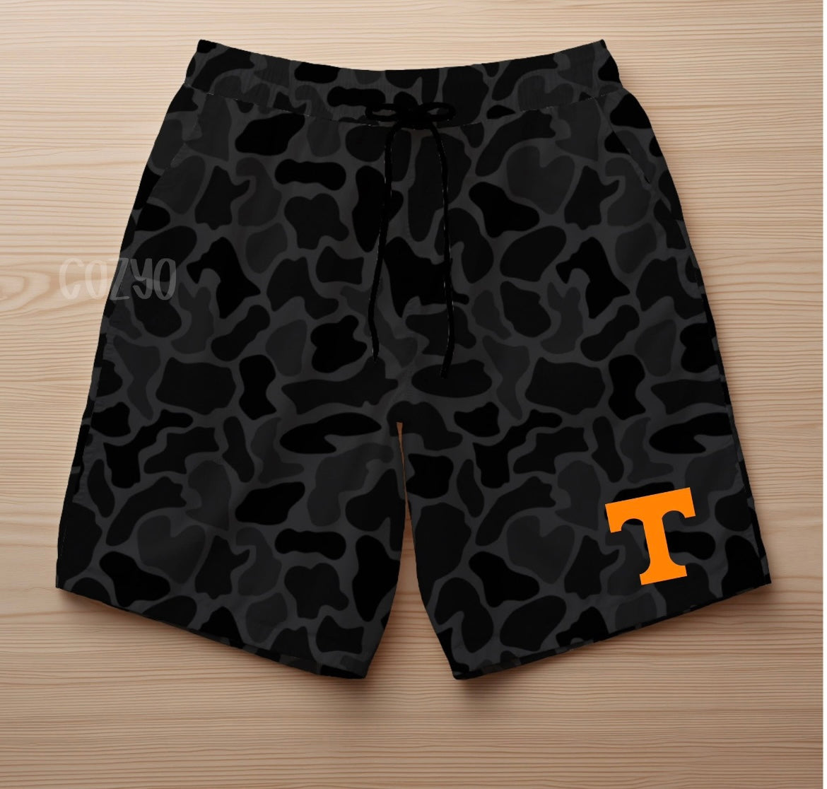 Camo game day kids shorts