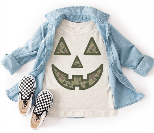Camo Jack o lantern tee