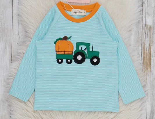 Pumpkin tractor long sleeve