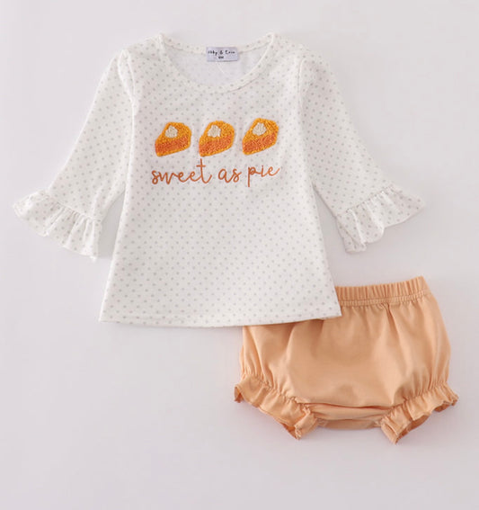 Girls sweet as pie bloomer set