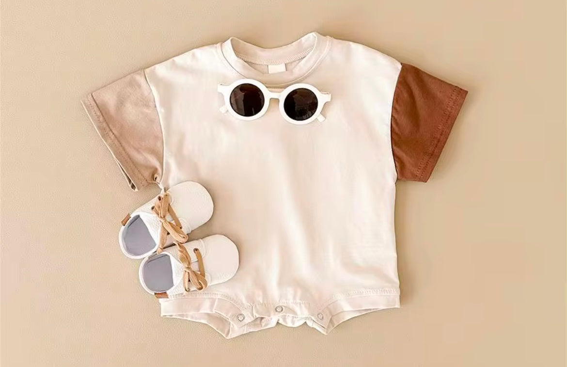 Color block rompers