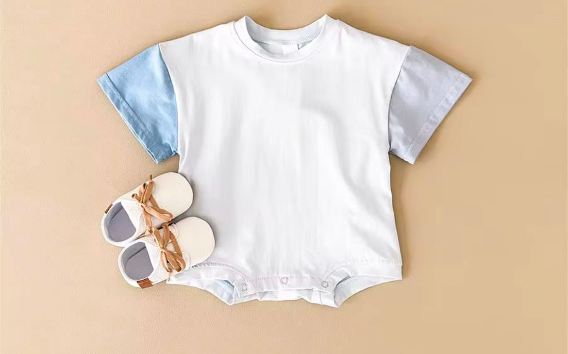 Color block rompers